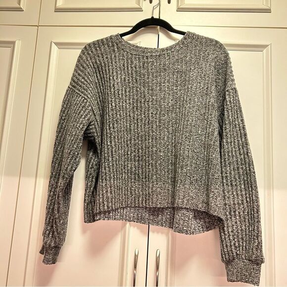 Zara Trafuluc Gray Ribbed Knit Sweater - M - Picture 8 of 12
